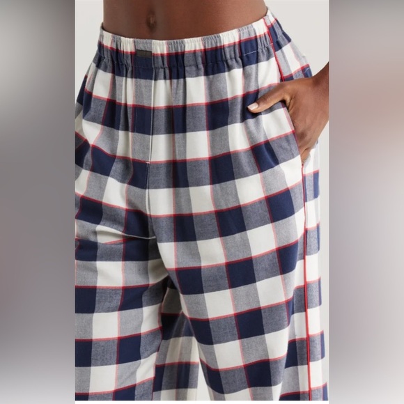 Lunya Check Alpine Plaid Flannel Pajama Pants Size Small - Picture 2 of 8